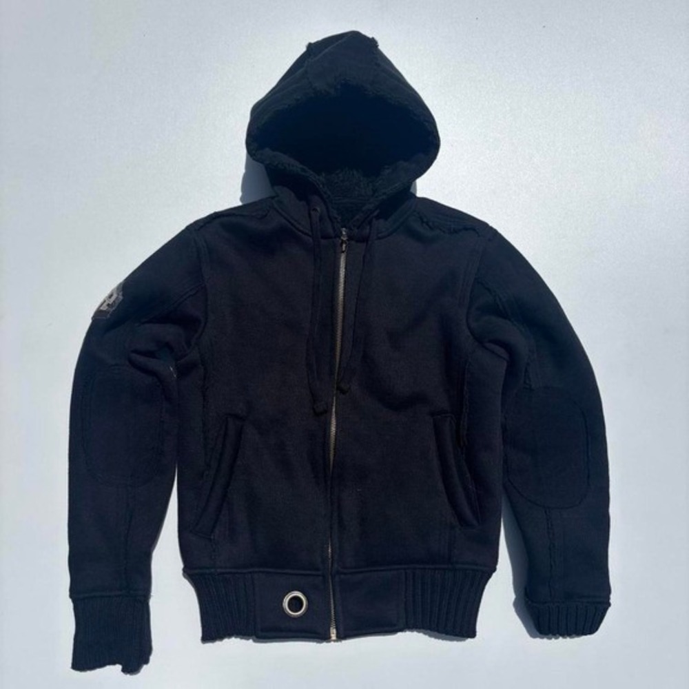 Projekraw black hoodie with fur lining Size M